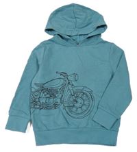 Zelená mikina s motorkou a kapucí C&A