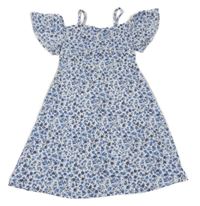 Bílo-modré květované šaty Primark