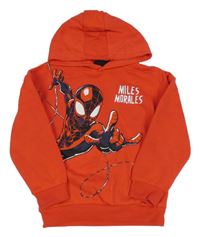 Červená mikina se Spidermanem a kapucí Marvel