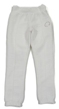 Bílé žebrované tepláky Primark