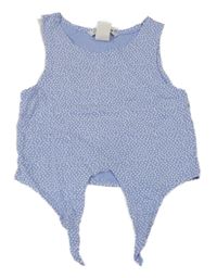Světlemodrý crop top se vzorem H&M