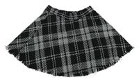 Černo-bílá károvaná teplá sukně H&M
