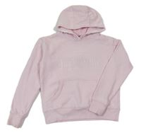 Světlerůžová mikina s logem a kapucí Jack Wills 