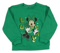 Zelená mikina s Minnie Primark