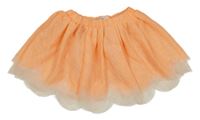 Oranžová třpytivá tylová sukně H&M