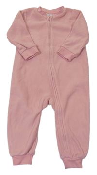 Světlerůžový fleecový overal H&M