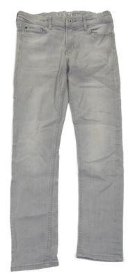 Šedé elastické skinny rifle &Denim 