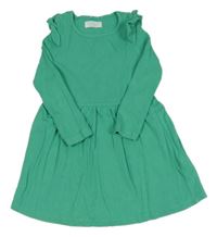 Zelené žebrované šaty s volány Primark