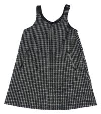 Černo-bílé vzorované třpytivé pletené šaty Primark