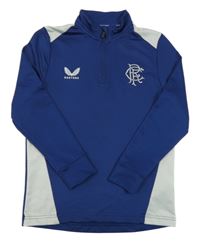 Tmavomodro-světlešedá funkční sportovní mikina s logem CASTORE
