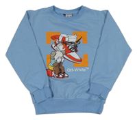 Modrá mikina s teniskou Off-White