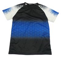 Černo-modro-bílé sportovní tričko Run boy