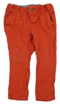 Červené plátěné skinny chino kalhoty H&M
