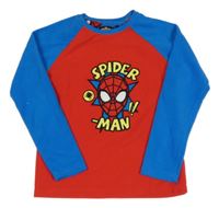 Modro-červené fleecové pyžamové triko se Spidermanem Marvel