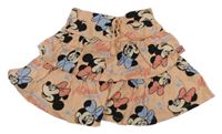 Broskvová vrstvená sukně s Minnie Disney