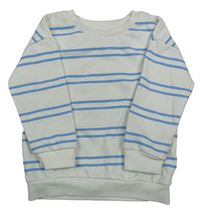 Bílo-modrá pruhovaná mikina Primark
