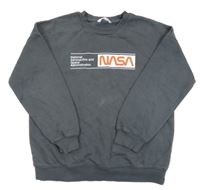Tmavošedá mikina s nápisem - NASA M&S