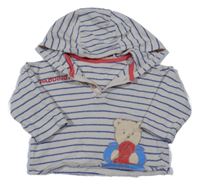 Béžovo-modrá pruhovaná mikina s Paddingtonem a kapucí George