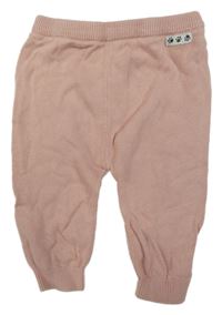 Světlerůžové pletené tepláky Nutmeg