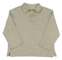 Béžové pletené polo triko H&M
