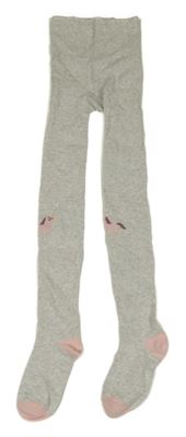 Světlešedo-růžové punčocháče s jednorožci H&M