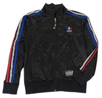 Černá sportovní propínací mikina s logem Adidas