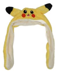 Žlutá kožešinová podšitá ušanka - Pikachu