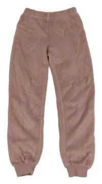 Starorůžové plyšové domácí kalhoty H&M