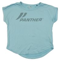 Světlemodré sportovní crop tričko Panther