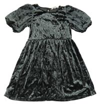 Antracitové sametové šaty H&M