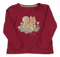 Fuchsiové triko s veverkou Primark