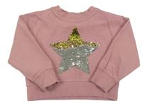 Růžová crop mikina s hvězdou John Lewis