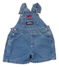 Modré laclové kraťasy s nášivkou 