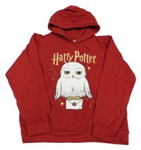 Červená mikina s Hedvikou a kapucí - Harry Potter 