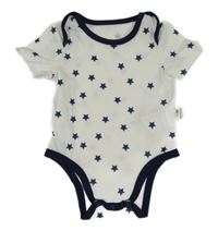 Bílo-tmavomodré body s hvězdami