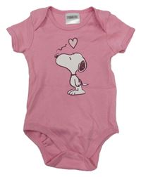 Růžové body se Snoopym Peanuts 