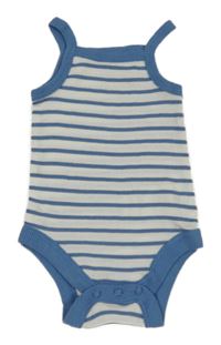 Bílo-modré pruhované žebrované body Lily & Dan