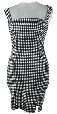 Dámské černo-bílé kostkované minišaty H&M