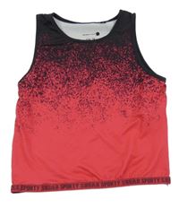 Růžovo-černý vzorovaný sportovní crop top Ergeenomix 