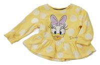 Žlutá puntíkatá tepláková tunika s Daisy Disney