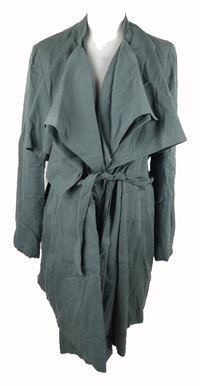 Dámský tmavošedý kabátový cardigán s páskem Asos 