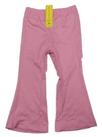 Nové - Růžové bootcut legíny