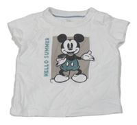Bílé tričko s Mickeym C&A