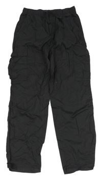 Tmavošedé plátěné cargo kalhoty H&M