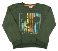 Tmavokhaki mikina s Mickey Disney