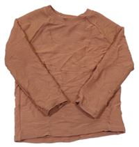 Hnědé žebrované UV triko H&M