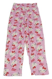 Růžové pyžamové kalhoty s Hello Kitty 