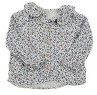 Bílá propínací halenka s květinami Primark