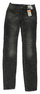 Nové - Tmavošedé jogger skinny rifle FB Sister 