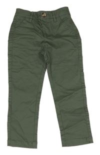 Khaki chino plátěné kalhoty Matalan